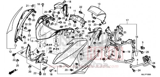 FRONT COWL NC750DE de 2014